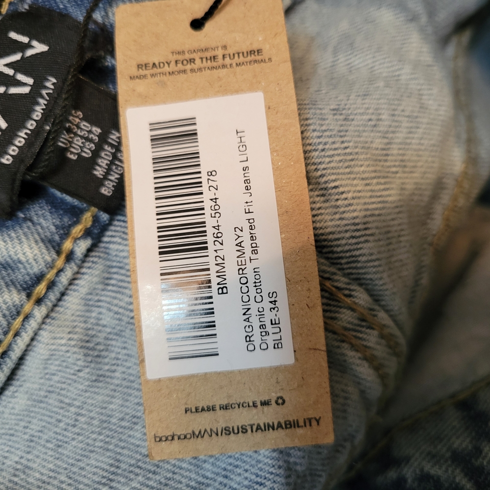 Boohooman Men's Tapered Fit Jeans - Picture 4 of 7